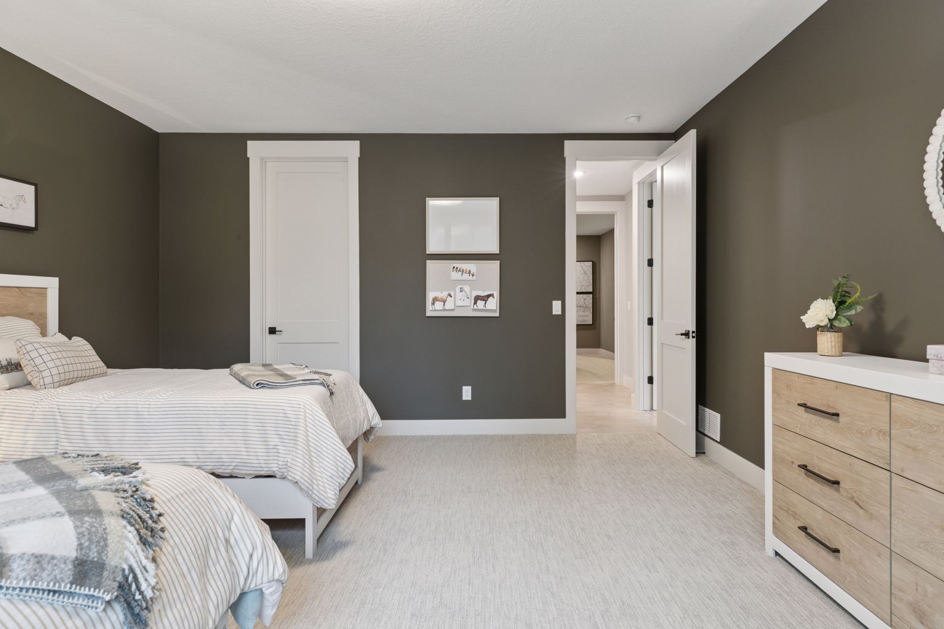 Lower level large bedroom for two